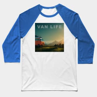 Van Life Camper RV Outdoors in Nature Baseball T-Shirt